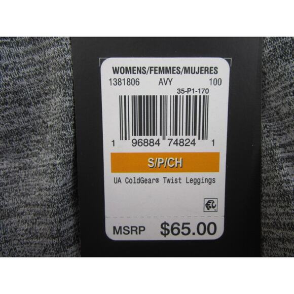 Under Armour ColdGear Mid Rise Full Length Twist Leggings Gray Women's Small - Picture 4 of 5